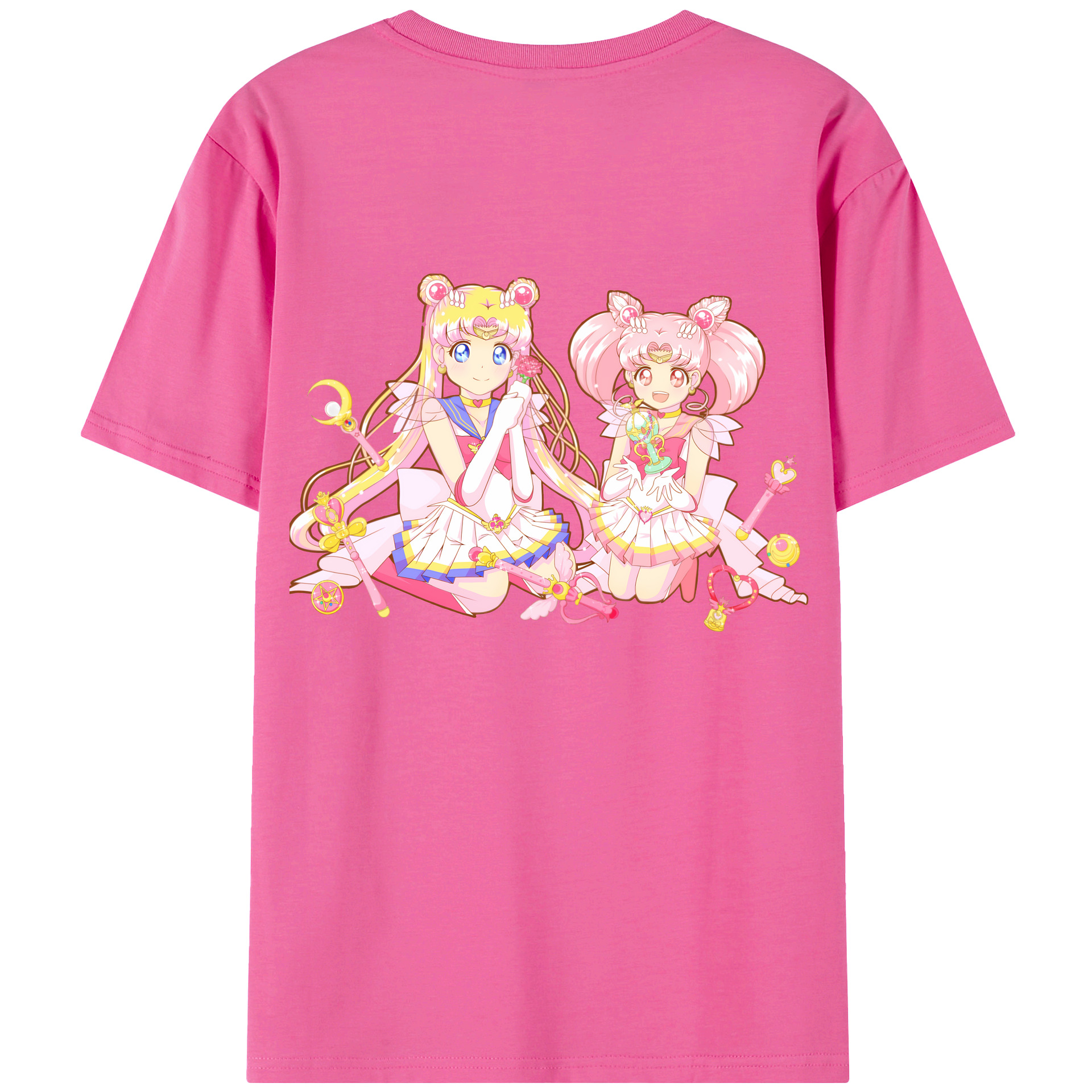 （画像用） 美少女戦士セーラームーン 月野 うさぎ つきの うさぎ Sailor Moon Tsukino Usagi レディース半袖Tシャツ(バックプリント)